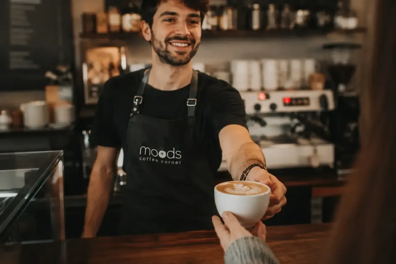 BookNoFees: Cafetería – Moods coffee corner – Amsterdam – Rincón del café Moods, foto 1