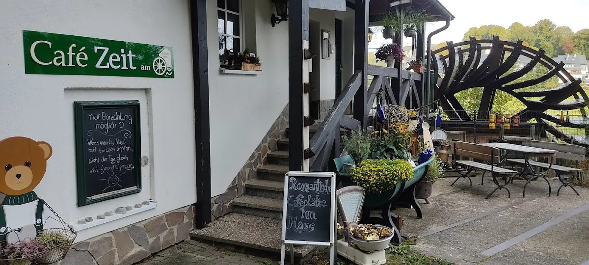 BookNoFees: Restaurante – Café Zeit am Wasserrad – Schmallenberg – Café Zeit en la rueda hidráulica, foto 1