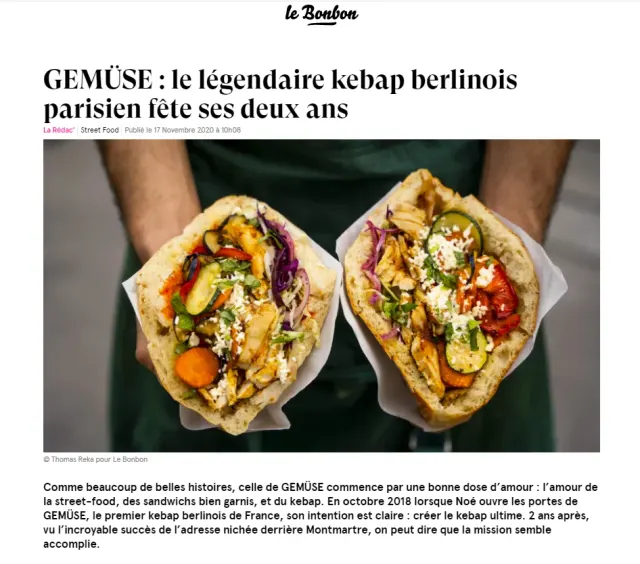 BookNoFees: Bar de tapas – Gemüse – Berliner Kebap – Paris – Verduras – Kebap berlinés, foto 3